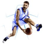 Wettzentrum Basketballspieler transparent