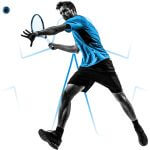 Wettzentrum Tennisspieler transparent