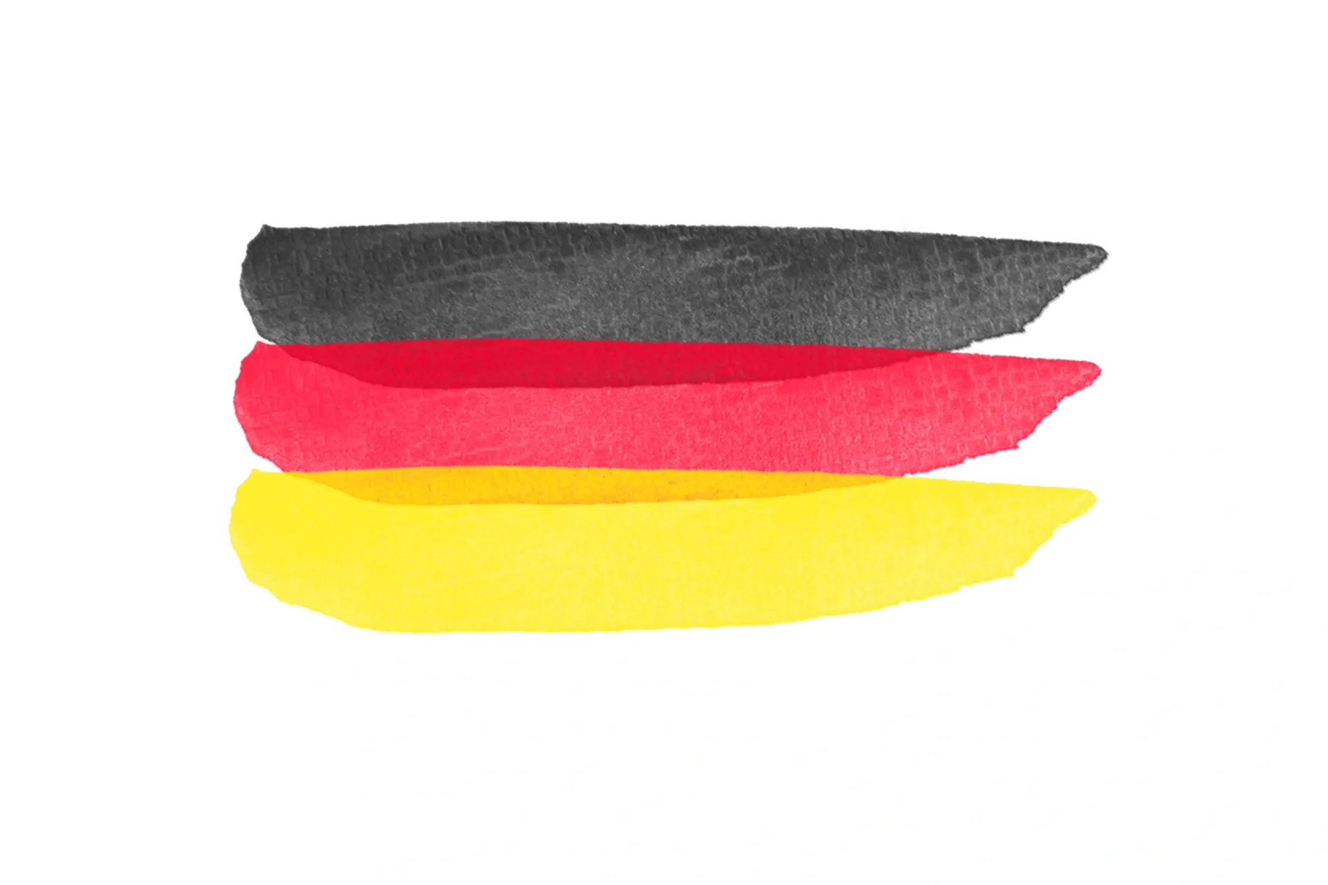 Abstrakte Zeichnung einer Deutschlandflagge.