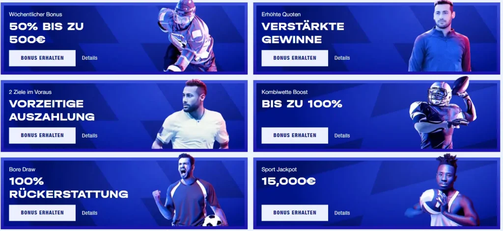 Die Bonusübersicht des Wettanbieters Bankonbet