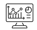 Monitor mit Diagrammen