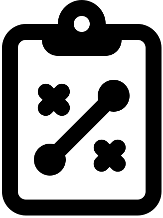 Wettzentrum Icon mit Strategie auf Klemmbrett