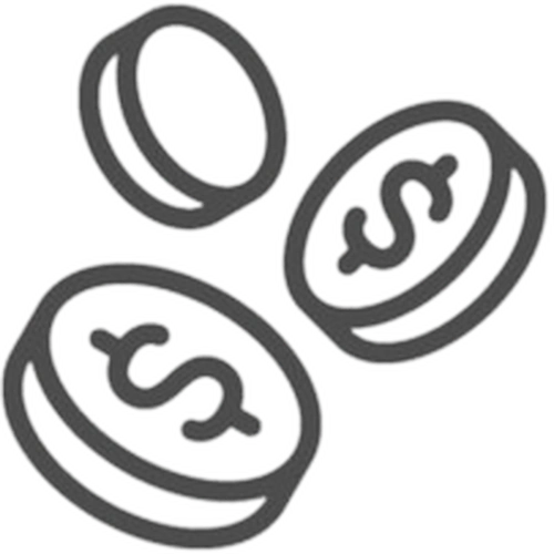 Icon von drei Münzen