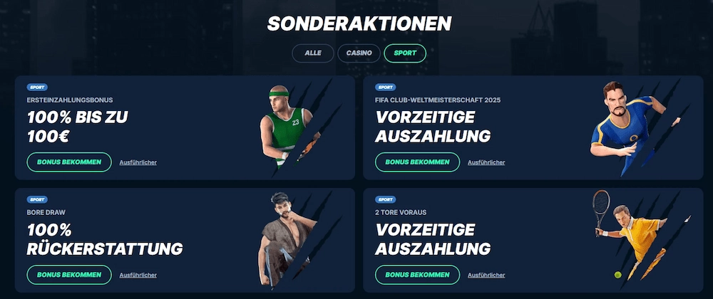 Übersicht der Sonderaktionen bei PlayZilla