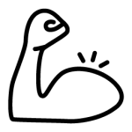 Icon einer anspannenden Armmuskulatur