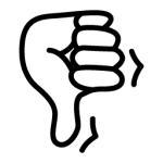 Icon eines Daumens, der nach unten zeigt