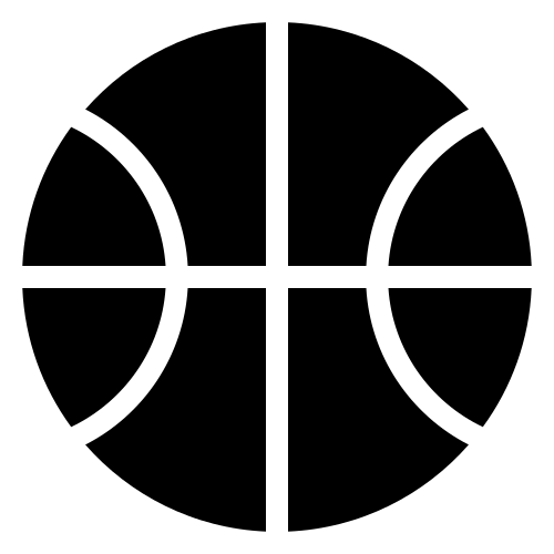Icon eines Basketballs in schwarz weiß