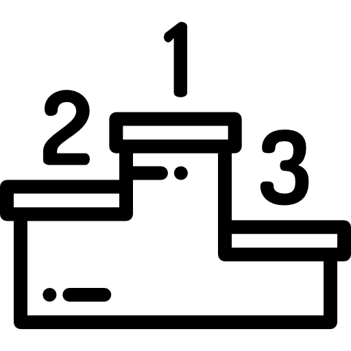 Icon eines Siegertreppchens bzw. eines Podiums