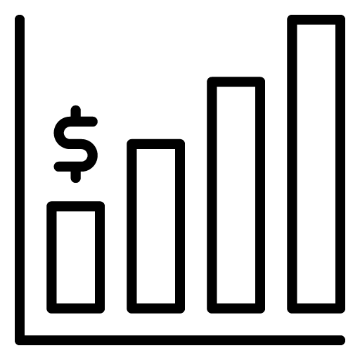 Icon einer aufsteigenden Statistik