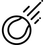 Icon eines fliegenden Tennisballes
