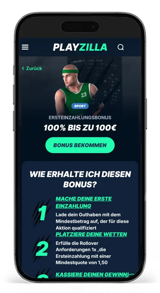 Sportwetten Bonus von PlayZilla fuer GNTM Wetten