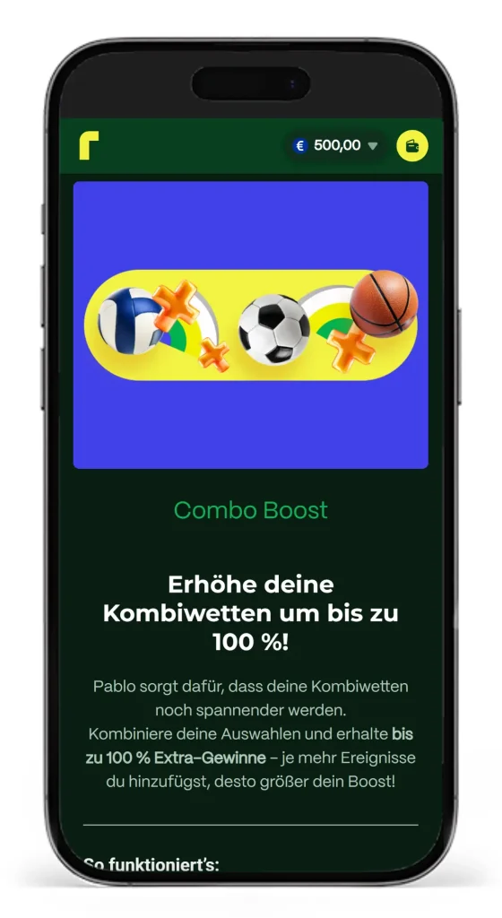 Bonusaktion Kombiwetten Boost vom Wettanbieter RioPlay