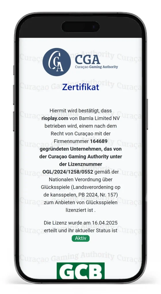 Curacao Lizenz vom Wettanbieter RioPlay