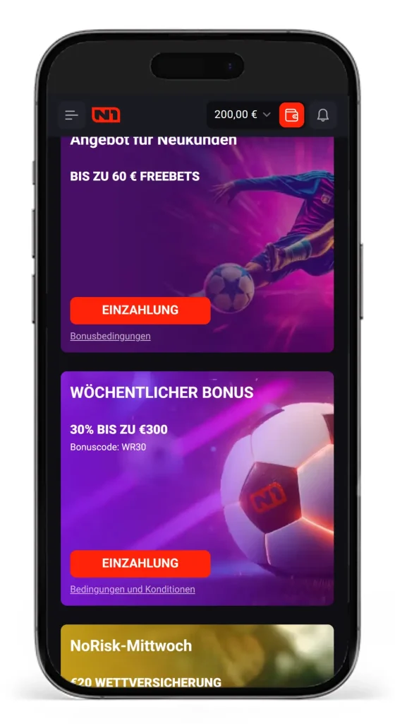 Bonusangebot fuer Sportwetten Geburtstagsbonus bei N1Bet