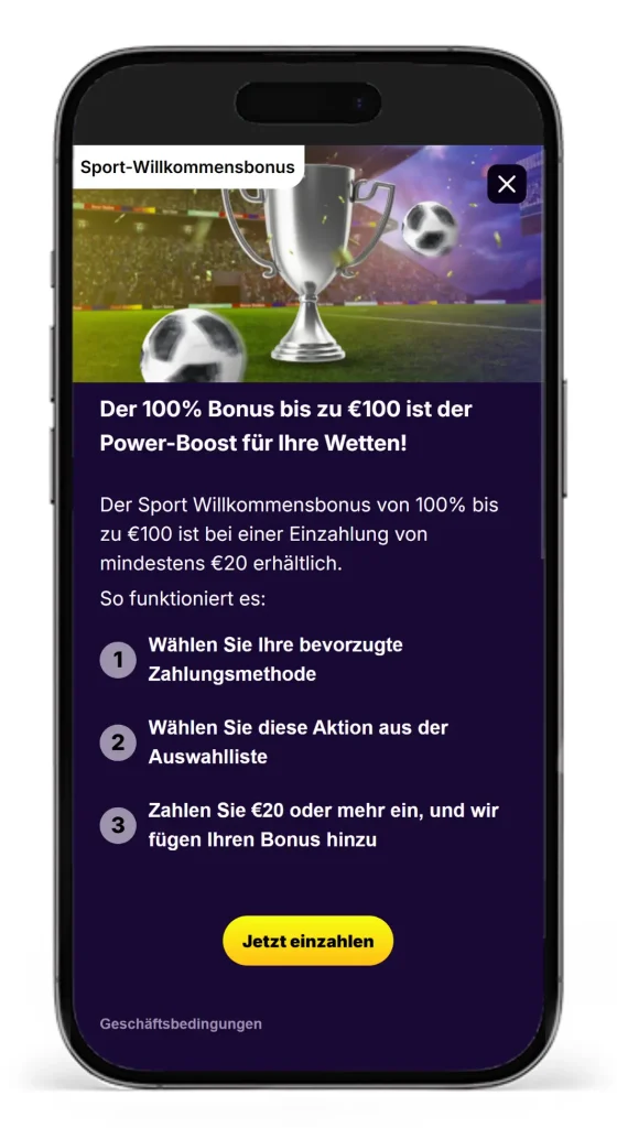 Neukundenbonus fuer Sportwetten von CasinoLoots