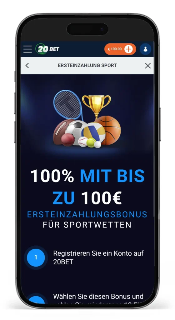Sport Willkommensbonus fuer Triathlon Wetten bei 20Bet