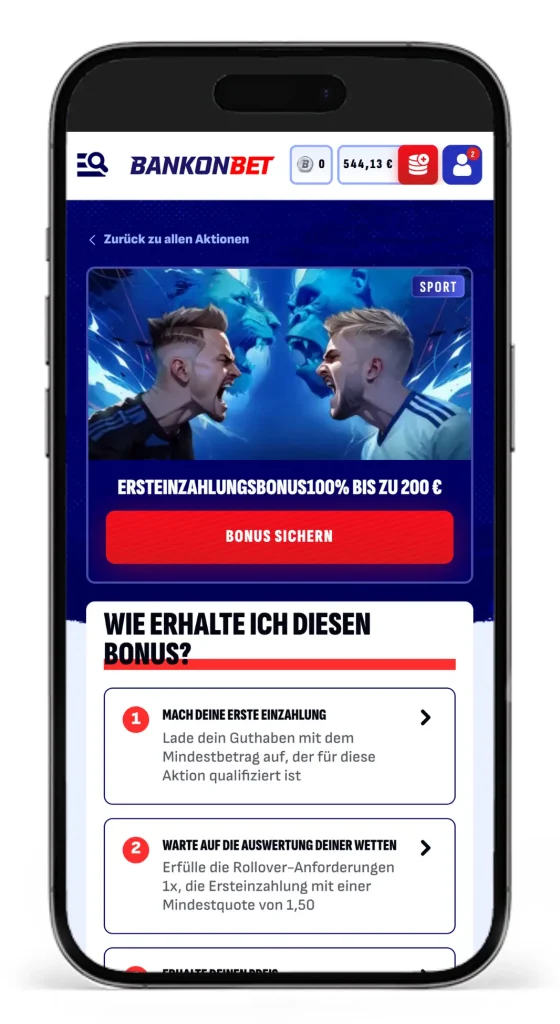 Sportersteinzahlungsbonus fuer Triathlon Wetten bei Bankonbet