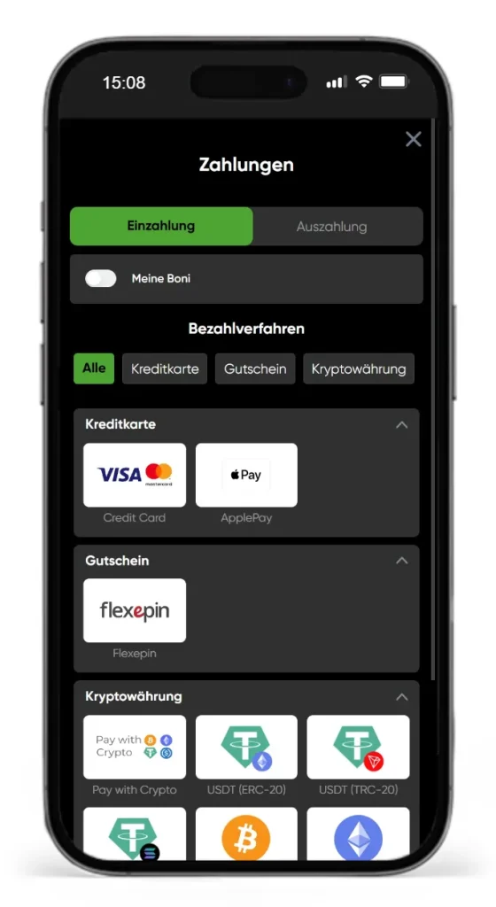Zahlungen bei GranaWin
