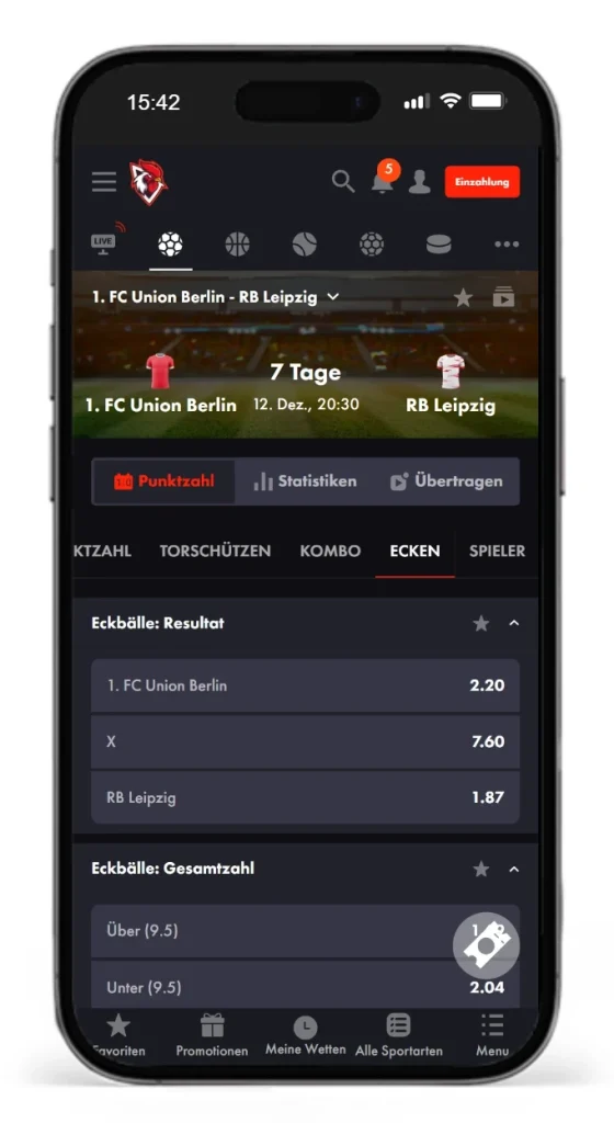 Neuer Wettanbieter Roosterbet mit vielen Spezialwetten wie Wetten auf Ecken