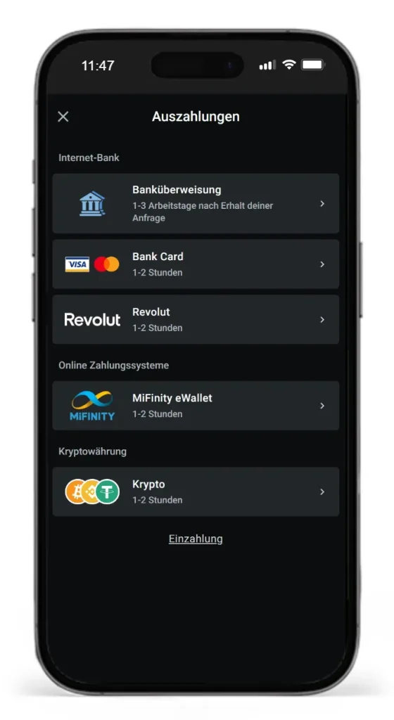 Zahlungsmethoden fuer Sportwetten mit schneller Auszahlung von Leonbet