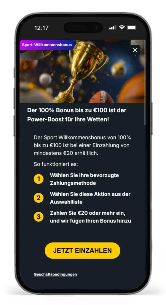 Campeonbet Willkommensbonus fuer Revolut Sportwetten