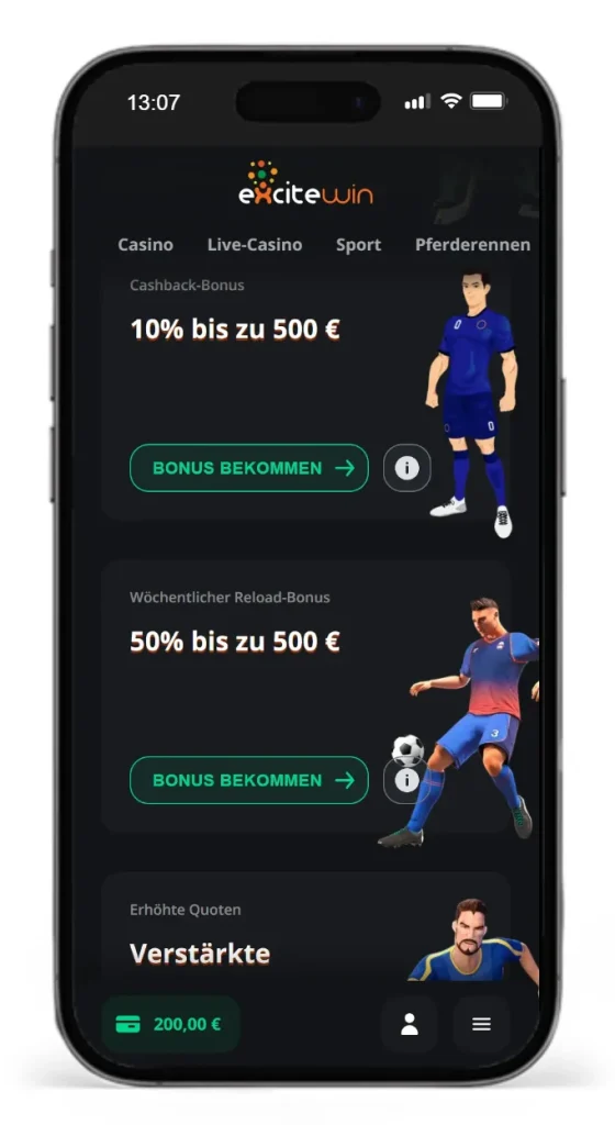 Bonusangebote fuer Sportwetten bei ExciteWin
