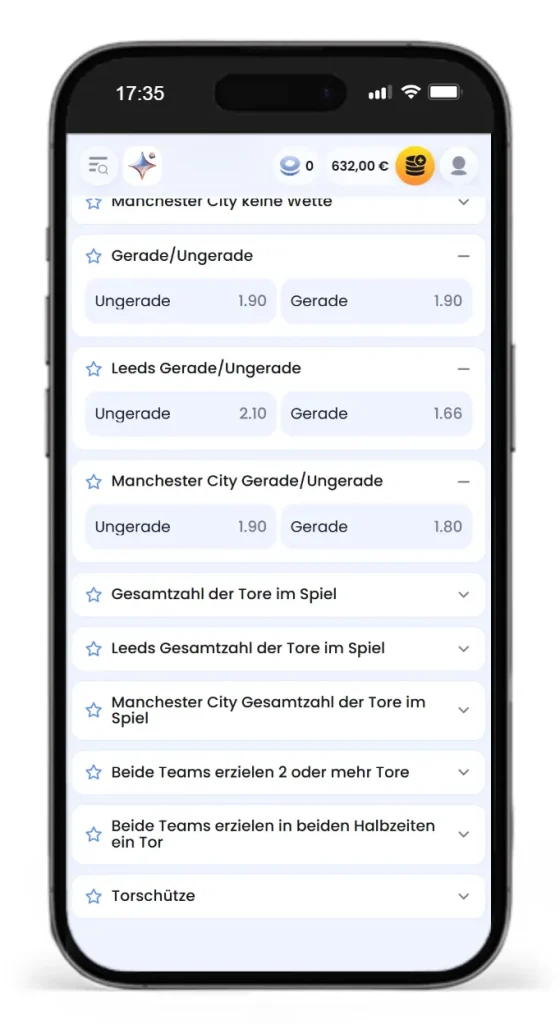 Gerade Ungerade Wetten auf das Premier League Spiel Leeds gegen Manchester bei CasinoLab