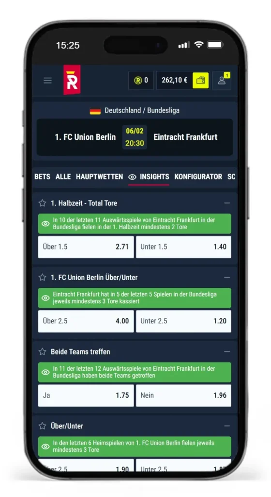 Insights-Tipphilfe fuer Pre-Match Wetten bei Rabona