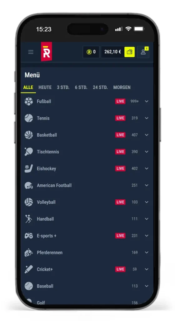 Einblick in die verfuegbaren Sportarten fuer Online Wetten bei Rabona