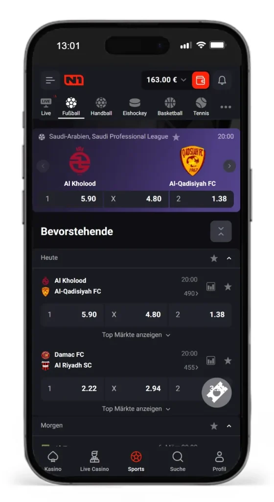 Saudi Professional League Wetten bei N1Bet