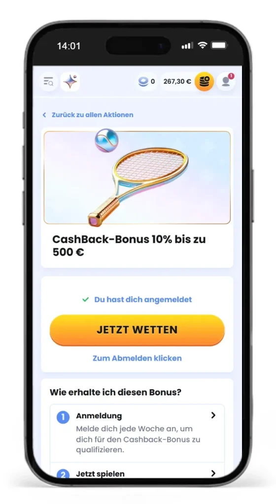 Cashback Sportwetten mit CasinoLab