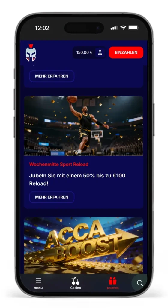 Sport Bonusaktionen bei Gladiatorsbet