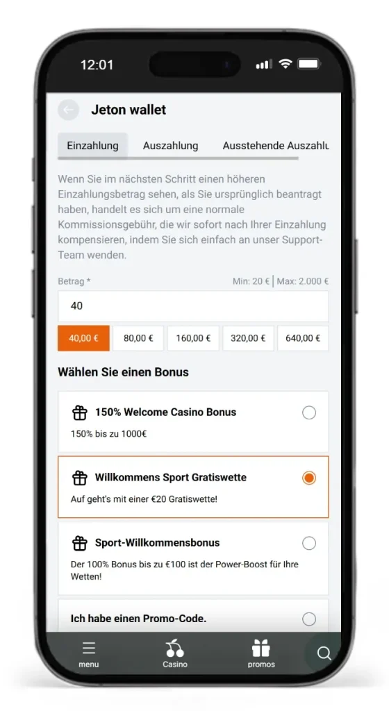 Willkommens Sport Gratiswette bei Gladiatorsbet