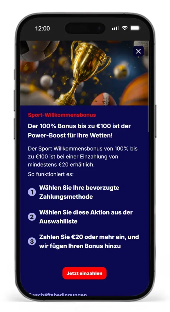 Sort Willkommensbonus bei Gladiatorsbet