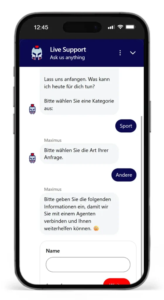 Kundensupport bei Gladiatorsbet