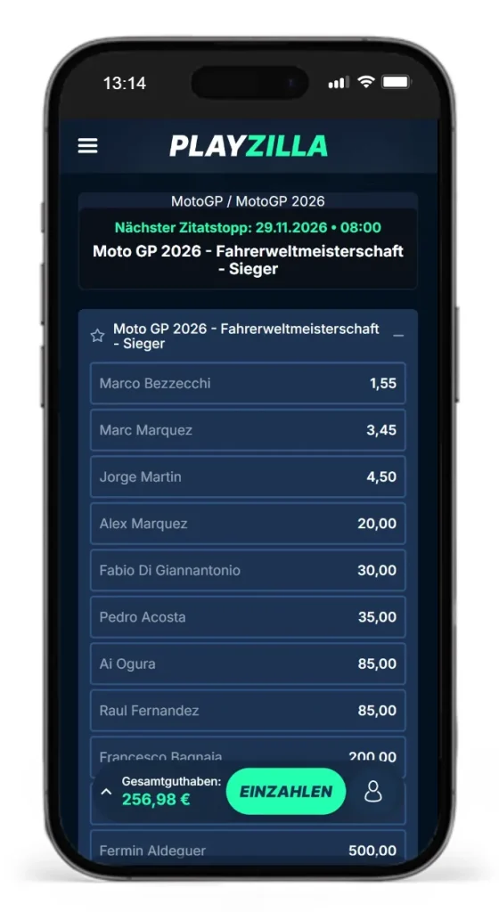 Wetten auf MotoGP bei PlayZilla