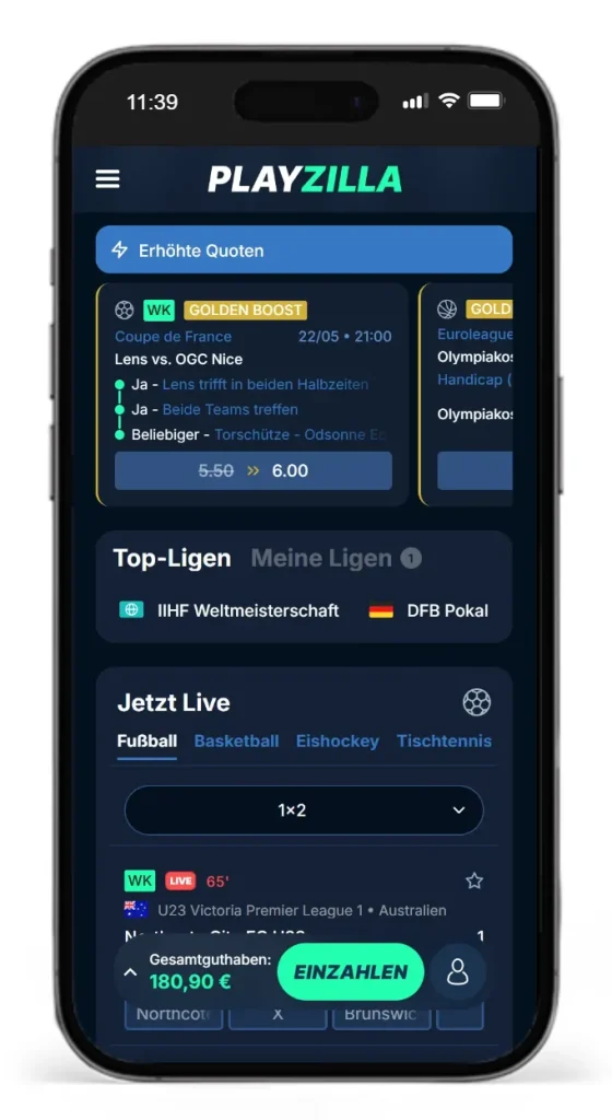 Sportwettenanbieter PlayZilla mit besten Wettquoten