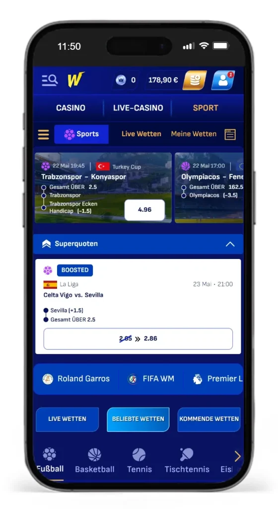 Sportwetten bei Wonaco mit besten Quoten