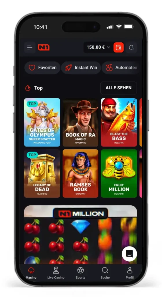 Einblick in den N1 Bet Casino Bereich