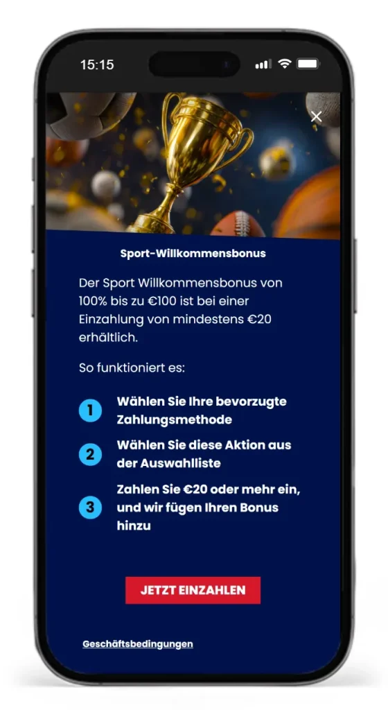 Sport Willkommensbonus von BetNFlix fuer VPN Wetten