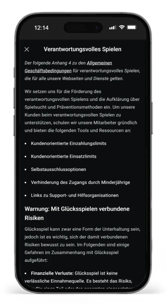 Allgemeine Geschaeftbedingungen fuer verantwortungsvolles Wetten von Leonbet