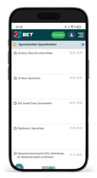Einblick in die Auswahl an verrueckten Wetten bei 22Bet