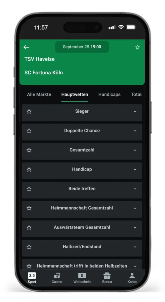 Wetten auf die 3. Liga bei Leonbet