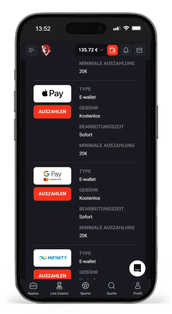 Zahlungsmethoden fuer schnelle Sportwetten Auszahlungen bei RoosterBet