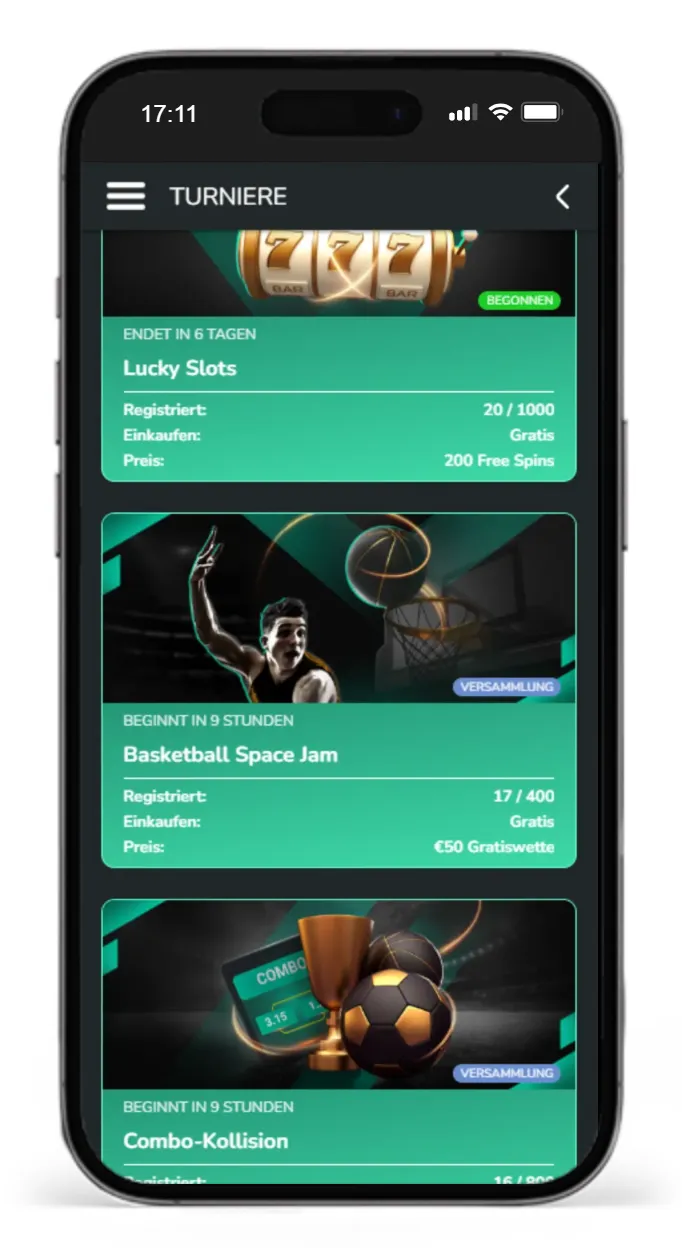 Sportwetten-Turniere von 1Bet