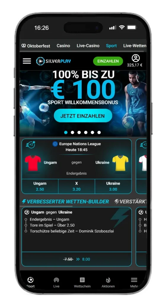 Wetten bei dem Wettanbieter ohne OASIS Silverplay